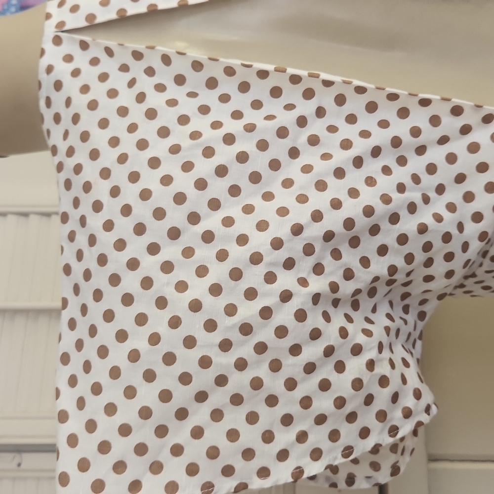 ZARA CROPPED POLKA-DOT TOP - Picture 6 of 7